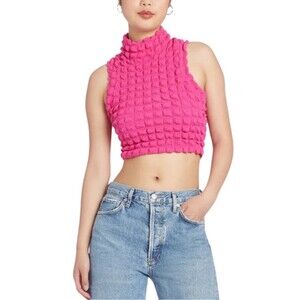 Amanda Uprichard New York Amiri Knit Top Size S French Rose NEW